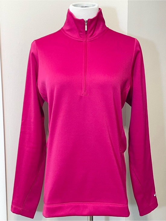 Nike Tops - Nike Golf Tour Performance Women’s Therma-Fit Quarter-Zip Pink Pullover Size L